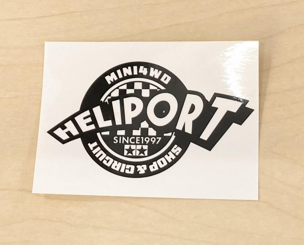 Heliportステッカー　白黒