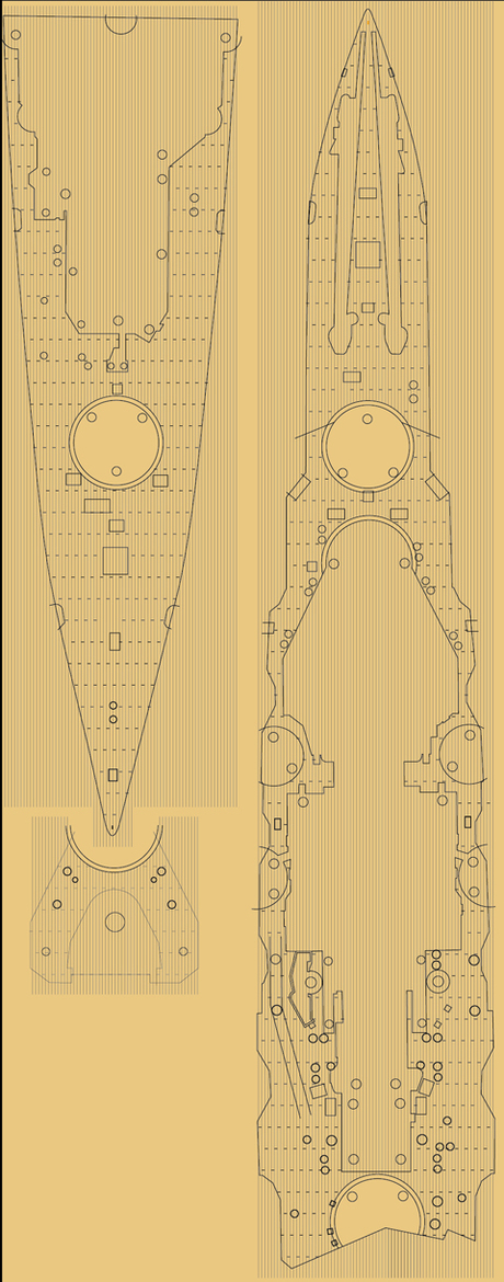 フジミ　460680　1/700 艦NEXT7EX-102 日本海軍戦艦 金剛用木甲板シール(w/艦名プレート)
