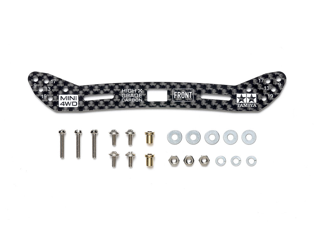 15548　HG カーボンフロントワイドプレート (2㎜) (スライドダンパー対応)