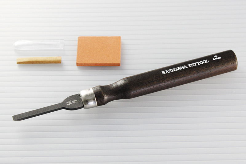 ハセガワ　TT111　播州の刃物シリーズ 平ノミ(4mm)(安来鋼 ヤスキハガネ 黄紙)