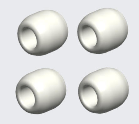 GT060141　RS5/RS6 ランディングスキッド ラバースリーブ ホワイト